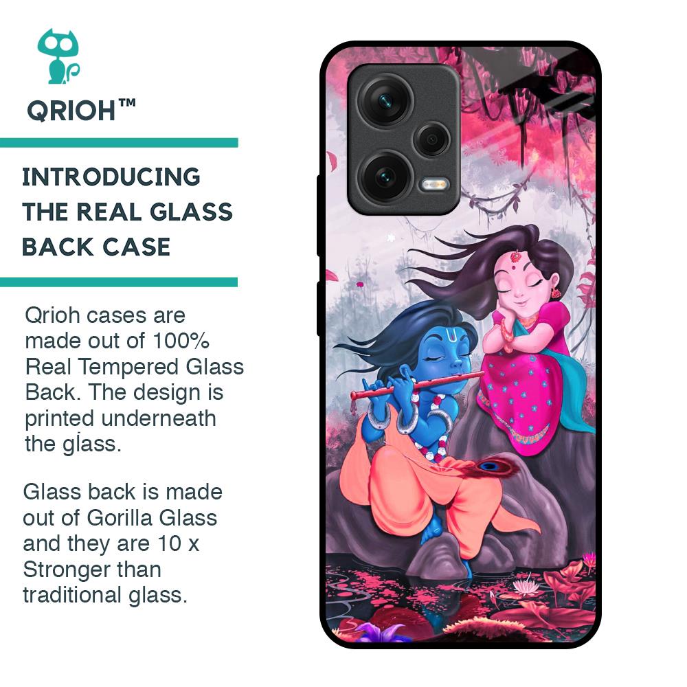 Radha Krishna Art Glass Case for Redmi Note 12 5G
