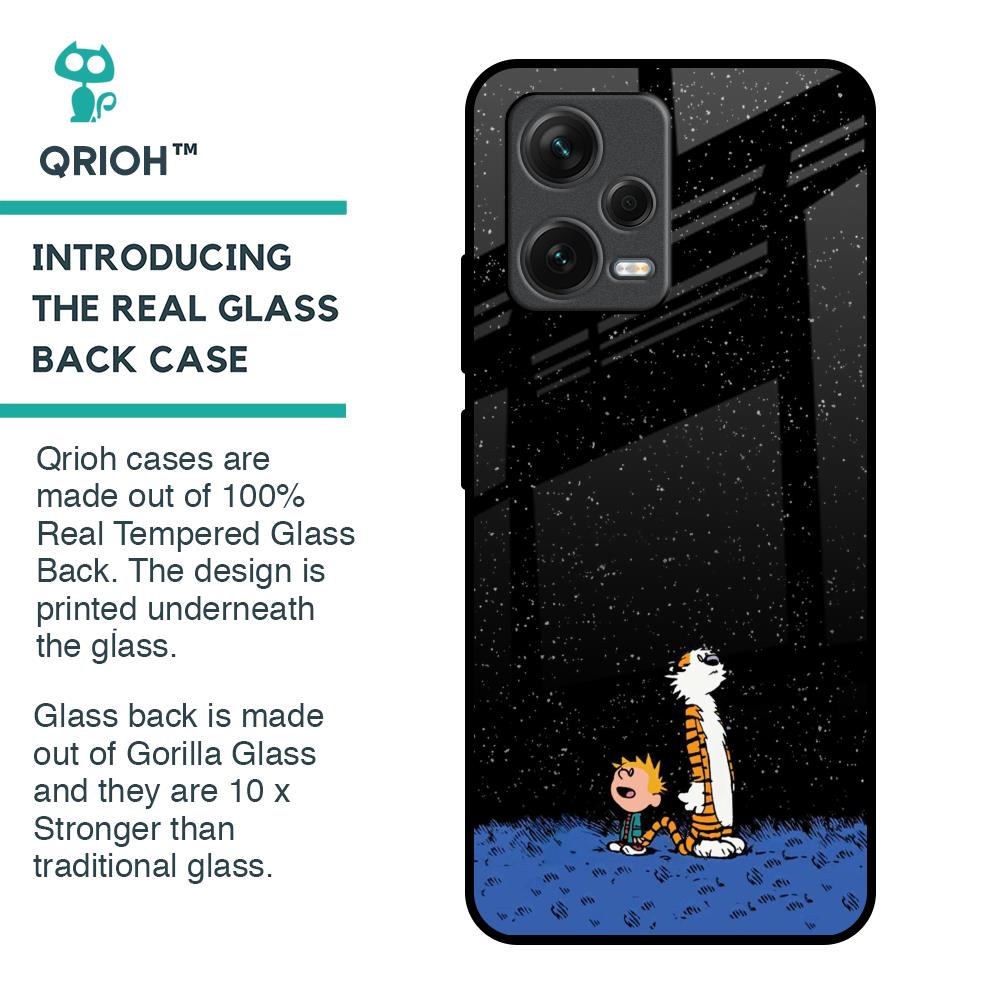 Night Sky Star Glass Case for Redmi Note 12 5G