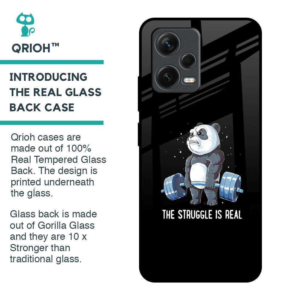 Real Struggle Glass Case for Redmi Note 12 5G