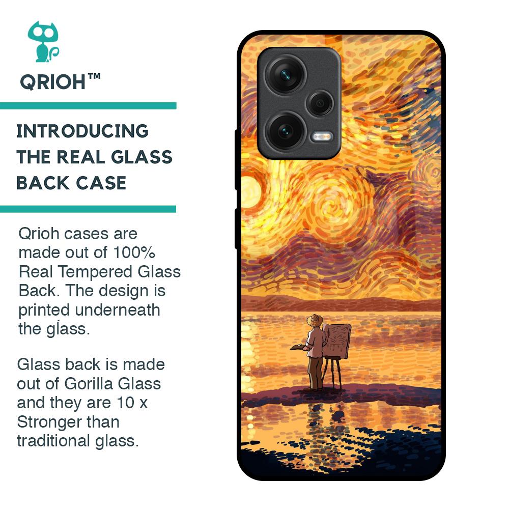 Sunset Vincent Glass Case for Redmi Note 12 5G