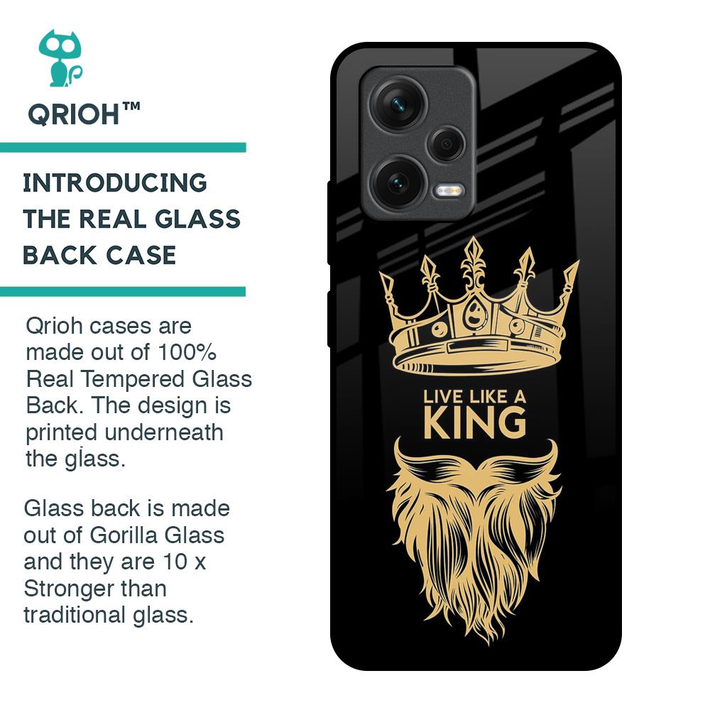 King Life Glass Case For Redmi Note 12 5G