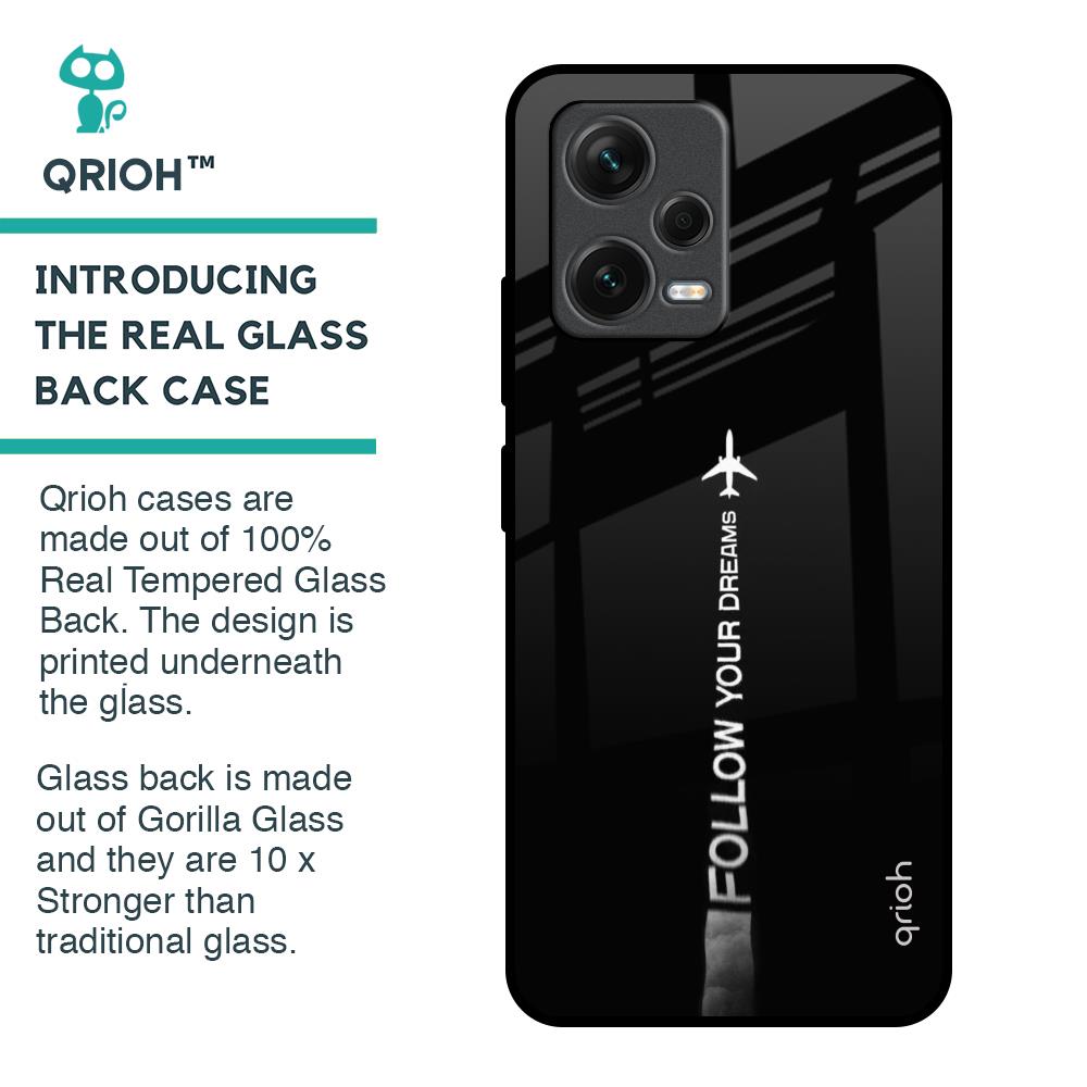 Follow Your Dreams Glass Case for Redmi Note 12 5G