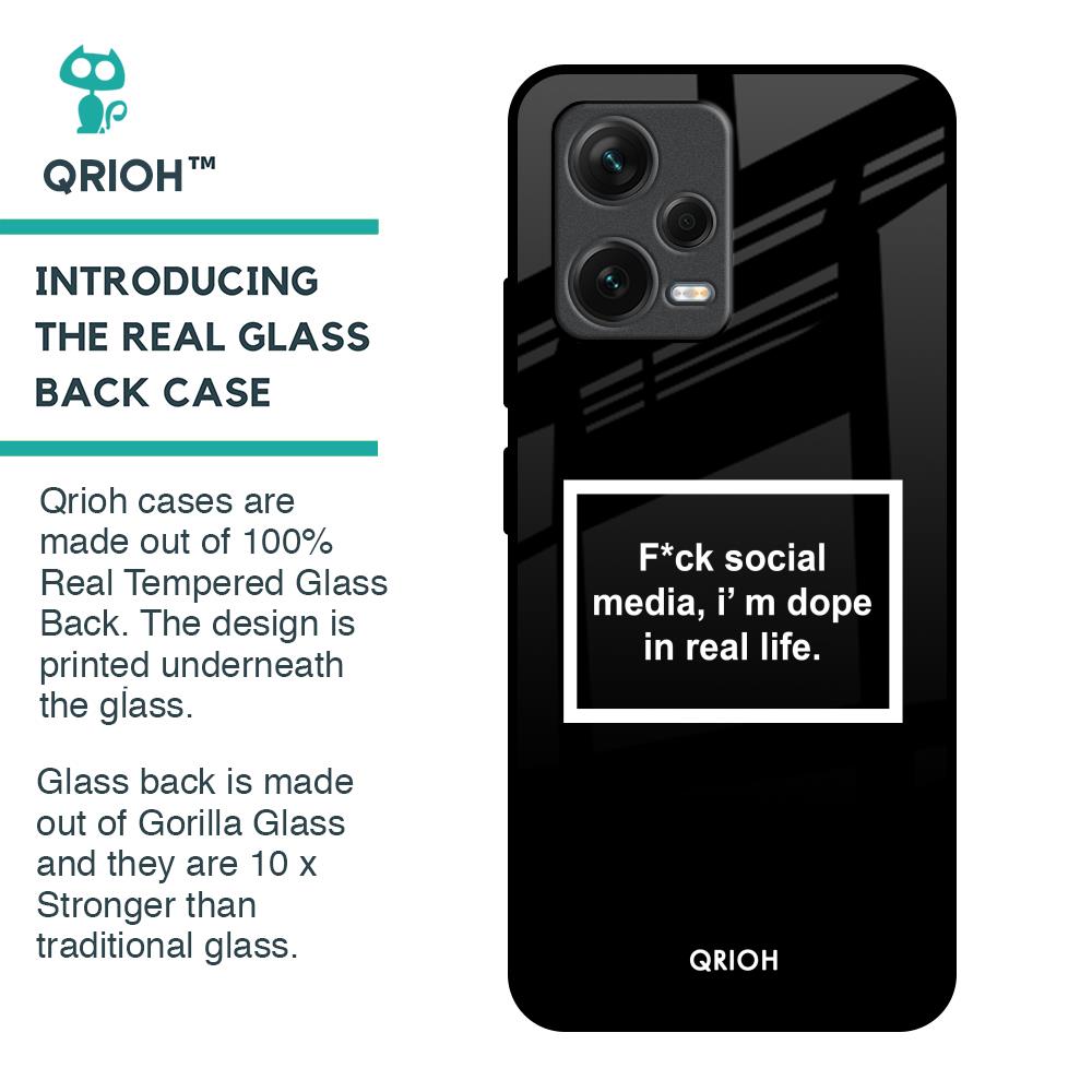 Dope In Life Glass Case for Redmi Note 12 5G