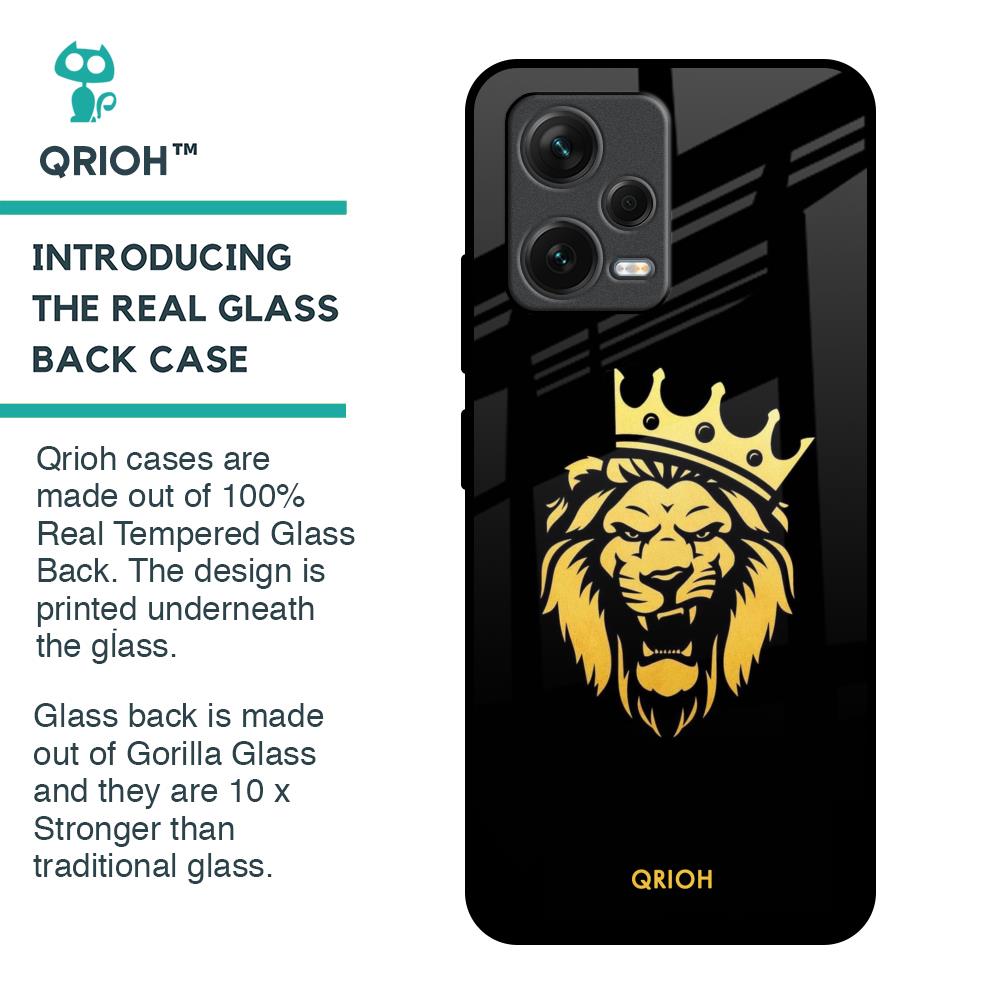 Lion The King Glass Case for Redmi Note 12 5G