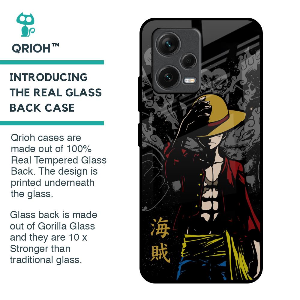 Dark Luffy Glass Case for Redmi Note 12 5G