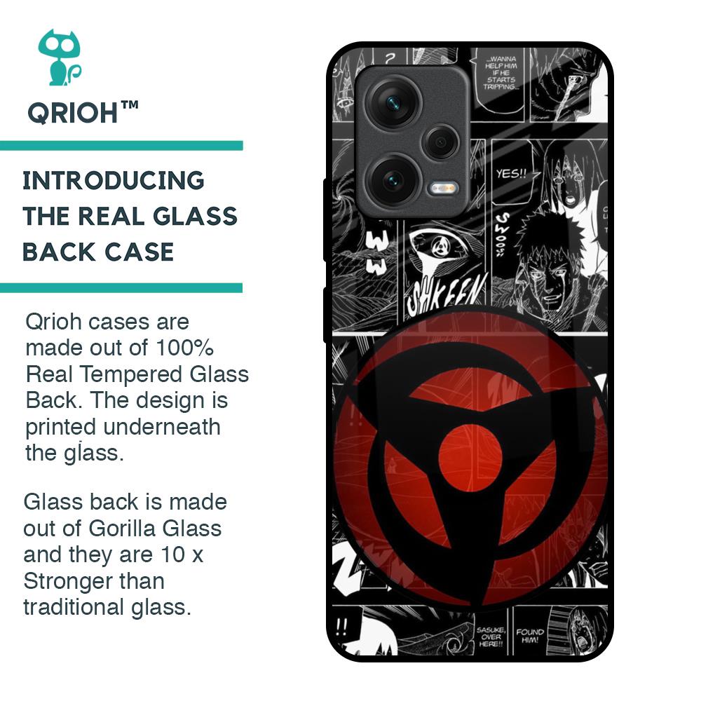 Sharingan Glass Case for Redmi Note 12 5G