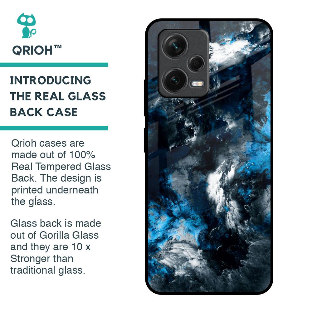 Cloudy Dust Glass Case for Redmi Note 12 5G