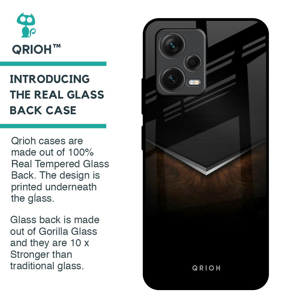 Dark Walnut Glass Case for Redmi Note 12 5G