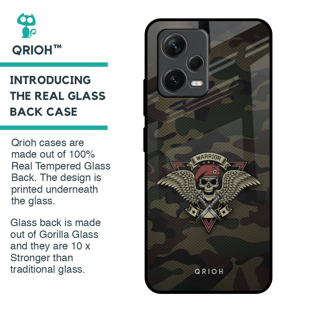 Army Warrior Glass Case for Redmi Note 12 5G