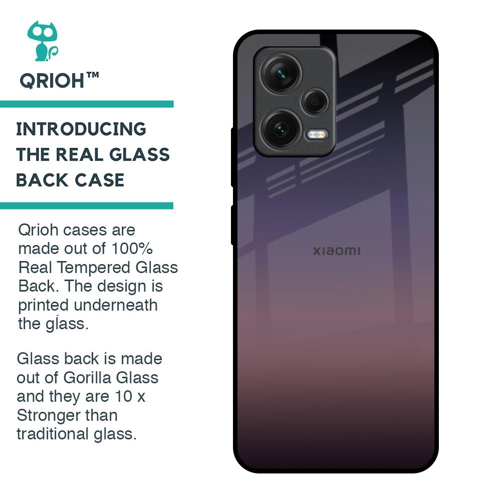 Grey Ombre Glass Case for Redmi Note 12 5G