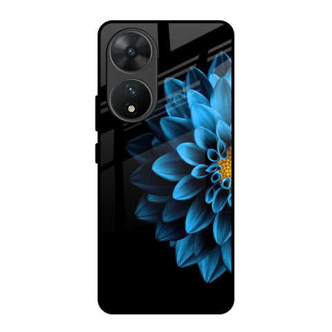 Half Blue Flower Vivo T2 5G Glass Back Cover Online