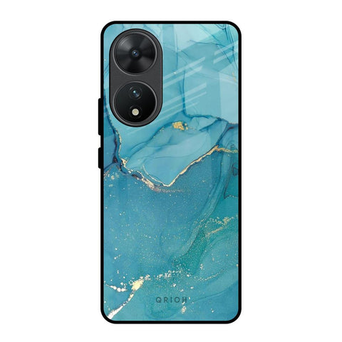 Blue Golden Glitter Vivo T2 5G Glass Back Cover Online