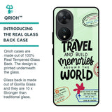 Travel Stamps Glass Case for Vivo T2 5G