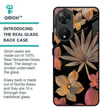 Lines Pattern Flowers Glass Case for Vivo T2 5G