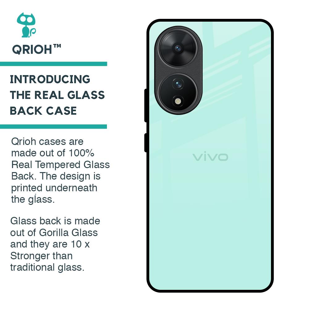 Teal Glass Case for Vivo T2 5G