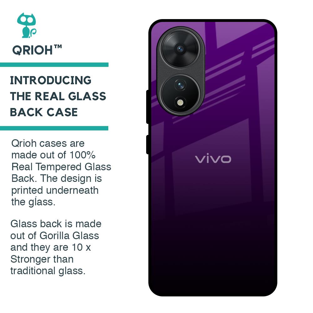 Harbor Royal Blue Glass Case For Vivo T2 5G