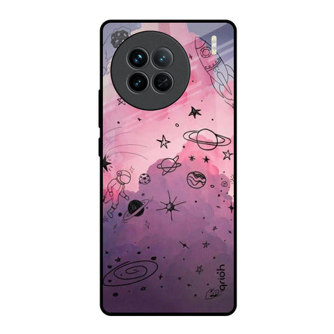 Space Doodles Vivo X90 5G Glass Back Cover Online