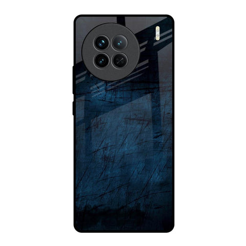 Dark Blue Grunge Vivo X90 5G Glass Back Cover Online