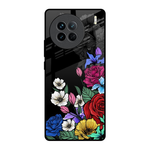 Rose Flower Bunch Art Vivo X90 5G Glass Back Cover Online