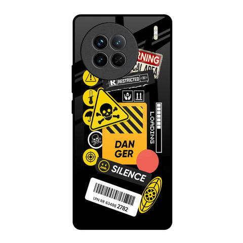 Danger Signs Vivo X90 5G Glass Back Cover Online