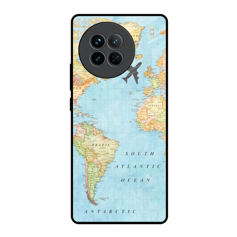 Travel Map Vivo X90 5G Glass Back Cover Online