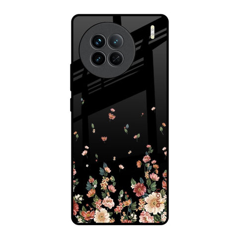 Floating Floral Print Vivo X90 5G Glass Back Cover Online