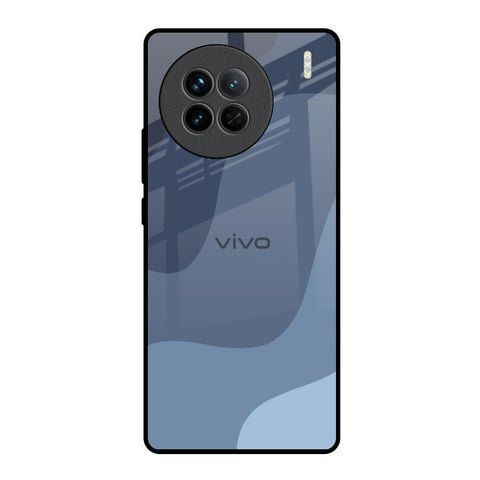 Navy Blue Ombre Vivo X90 5G Glass Back Cover Online