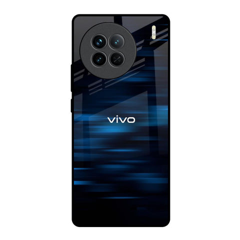 Blue Rough Abstract Vivo X90 5G Glass Back Cover Online