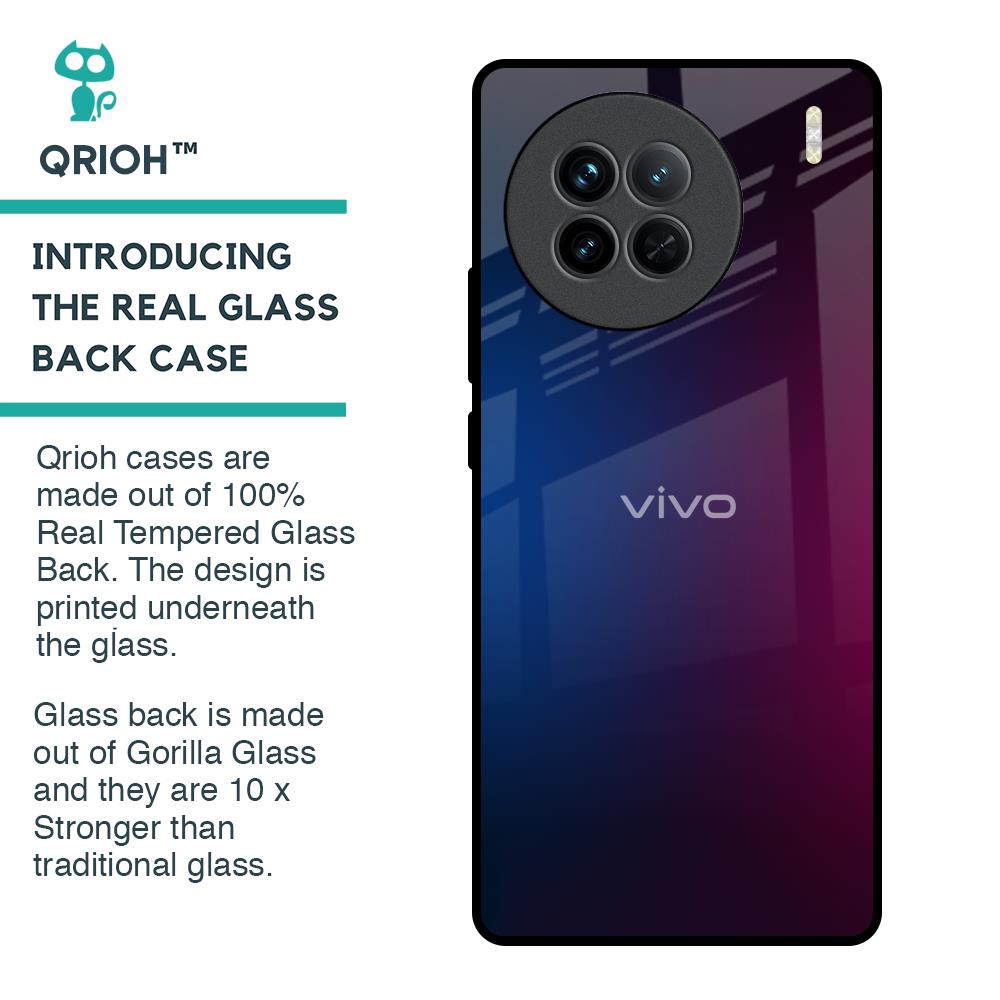 Mix Gradient Shade Glass Case For Vivo X90 5G