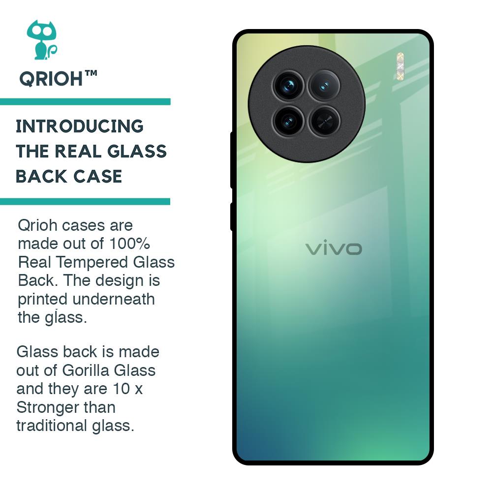 Dusty Green Glass Case for Vivo X90 5G