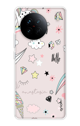 Unicorn Doodle Vivo X90 5G Back Cover
