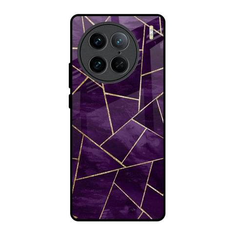 Geometric Purple Vivo X90 Pro 5G Glass Back Cover Online