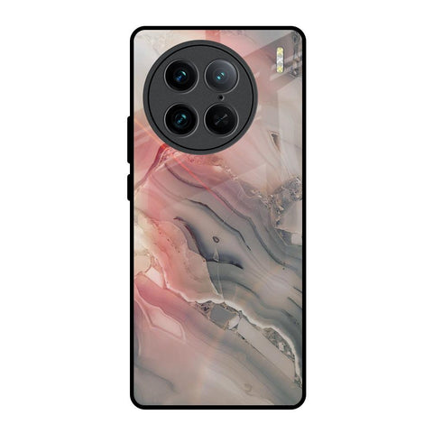Pink And Grey Marble Vivo X90 Pro 5G Glass Back Cover Online