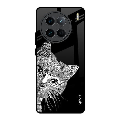 Kitten Mandala Vivo X90 Pro 5G Glass Back Cover Online