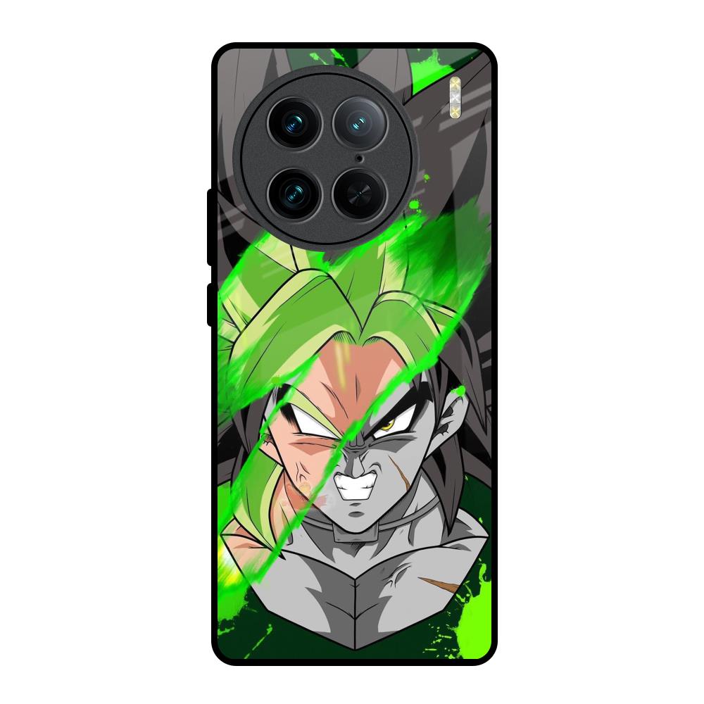 Anime Green Splash Vivo X90 Pro 5G Glass Back Cover Online