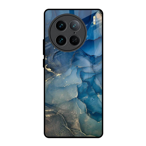 Blue Cool Marble Vivo X90 Pro 5G Glass Back Cover Online