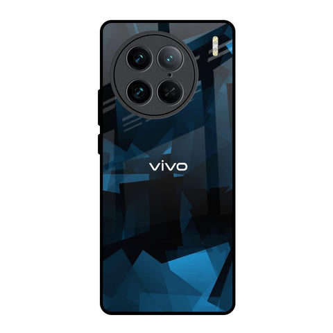 Polygonal Blue Box Vivo X90 Pro 5G Glass Back Cover Online