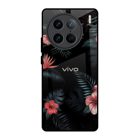 Tropical Art Flower Vivo X90 Pro 5G Glass Back Cover Online
