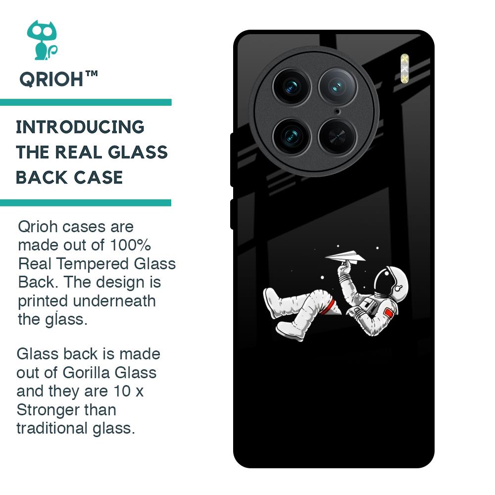 Space Traveller Glass Case for Vivo X90 Pro 5G