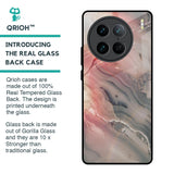 Pink And Grey Marble Glass Case For Vivo X90 Pro 5G