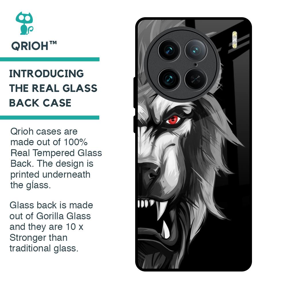 Wild Lion Glass Case for Vivo X90 Pro 5G