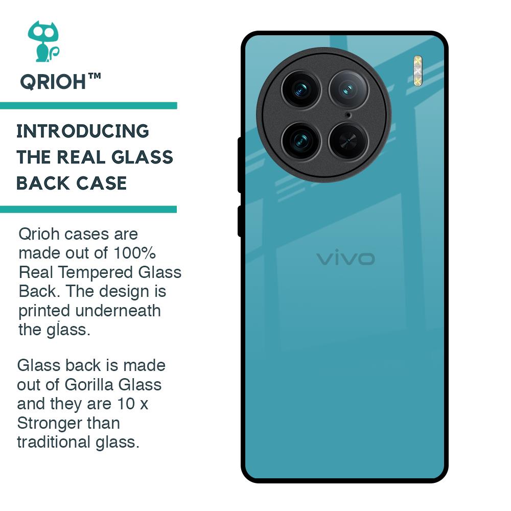 Oceanic Turquiose Glass Case for Vivo X90 Pro 5G