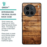 Wooden Planks Glass Case for Vivo X90 Pro 5G
