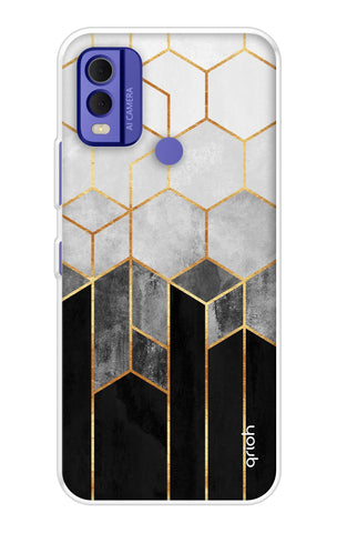 Hexagonal Pattern Nokia C22 Back Cover