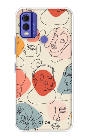 Abstract Faces Nokia C22 Back Cover