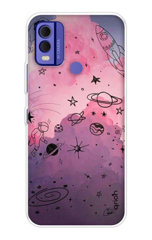 Space Doodles Art Nokia C22 Back Cover
