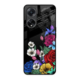Rose Flower Bunch Art Oppo F23 5G Glass Back Cover Online