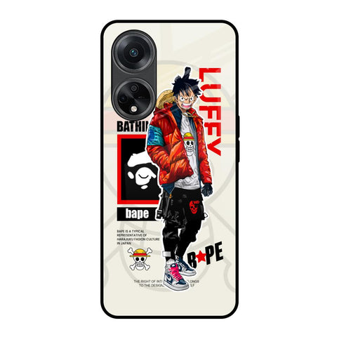 Bape Luffy Oppo F23 5G Glass Back Cover Online