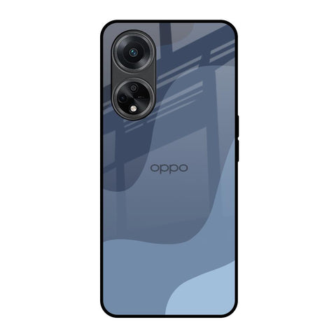 Navy Blue Ombre Oppo F23 5G Glass Back Cover Online