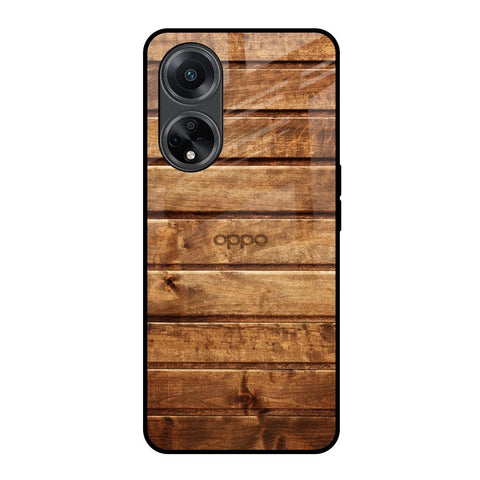 Wooden Planks Oppo F23 5G Glass Back Cover Online